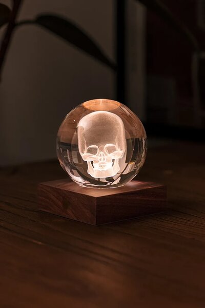 Gingko Design Led brezžična namizna svetilka Gingko Design Amber Crystal Light 9,5 x 8 cm