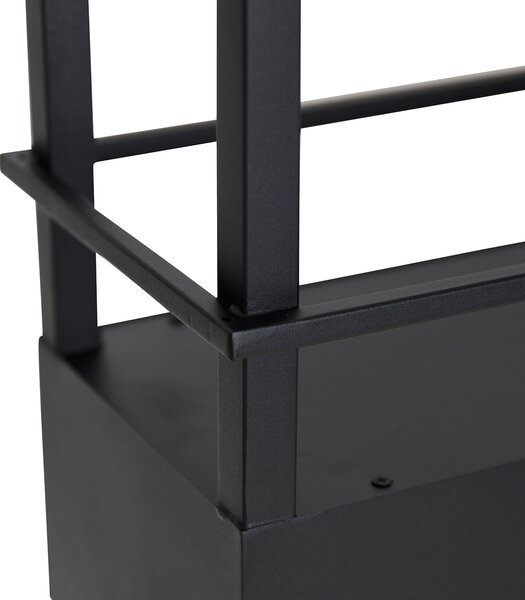 Pametna viseča svetilka črna s polico, vključno s 4 Wifi GU10 - Cage Rack