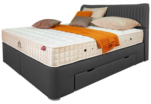 POSTELJA BOXSPRING x , tekstil siva