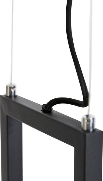 Pametna viseča svetilka črna s polico, vključno s 4 Wifi GU10 - Cage Rack