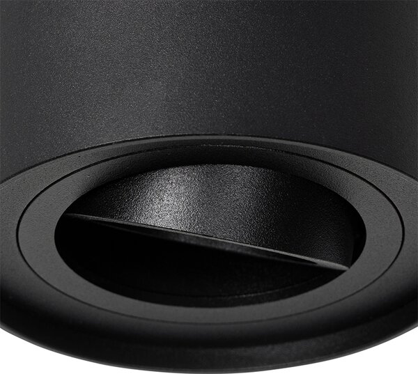 Pametni stropni reflektor črne barve, nastavljiv, vključno z WiFi GU10 - Rondoo up