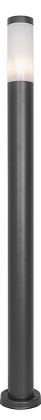 Sodobna zunanja svetilka na drog temno siva z opal 110 cm IP44 - Rox