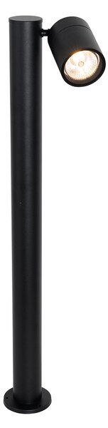 Stoječa zunanja svetilka črna 80 cm AR70 nastavljiv IP44 - Solo