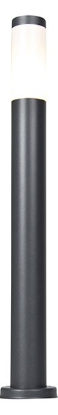 Antracit siva stebrasta zunanja svetilka 80 cm IP44 opal - Rox