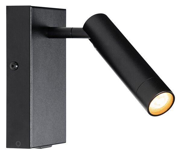 Moderna stenska svetilka črna z nastavljivo USB - Croft