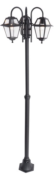 Klasična zunanja svetilka črne barve 235 cm 3-lučna IP44 - Berta