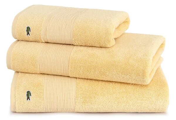 Lacoste Srednje velika bombažna brisača Lacoste L LECROCO Sesame 70 x 140 cm