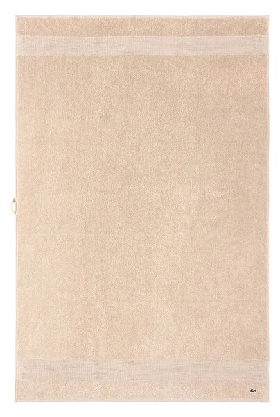 Lacoste Srednje velika bombažna brisača Lacoste L LECROCO Cappuccino 100 x 150 cm