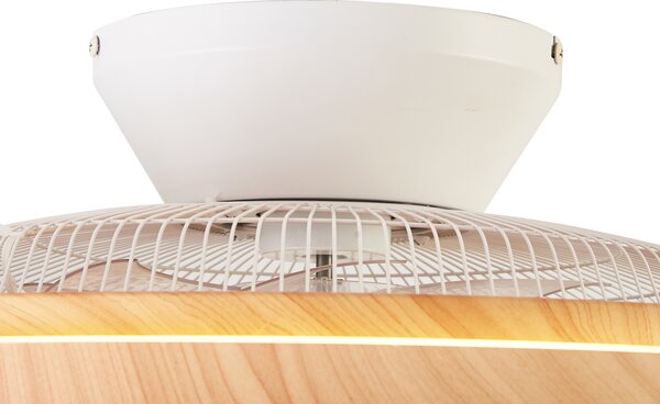 Stropni ventilator z lesnim potiskom z učinkom zvezd 60 cm vklj. LED zatemnitev z daljinskim upravljalnikom - Climo