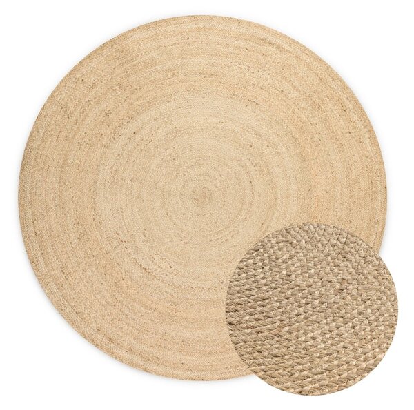 Obojestranska okrogla preproga iz jute ø 100 cm Braided Ivory – Hanse Home