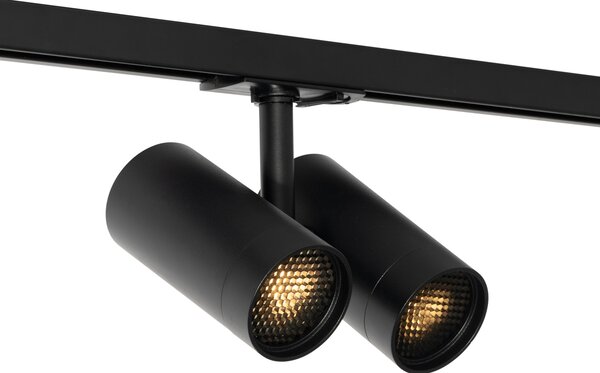 Moderni tračni sistem razsvetljave s 3 reflektorji črna 1-fazni - Iconic Scopio