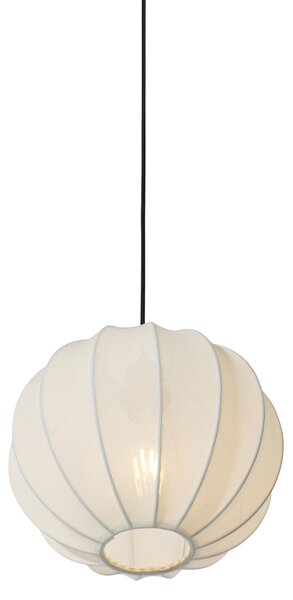 Japandi viseča svetilka bela svila 30 cm - Plu