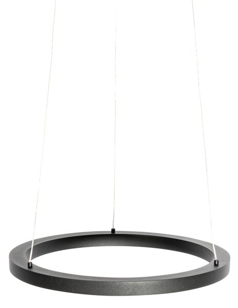 Visilna svetilka črna 40 cm s priloženimi LED lučmi, ki se zatemnijo v 3 korakih - Girello