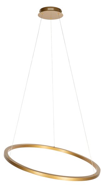 Zlata viseča svetilka 80 cm, vključno z LED, 3-stopenjsko zatemnitvijo - Girello