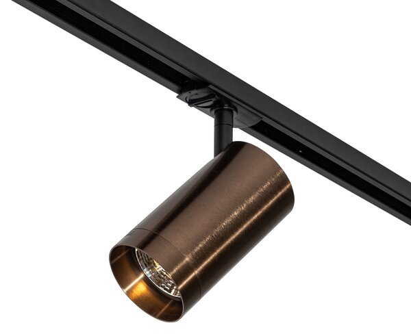 Moderni reflektor temno bronaste barve za sistem tirne razsvetljave 1-fazni 70 mm - Iconic Jeana Luxe