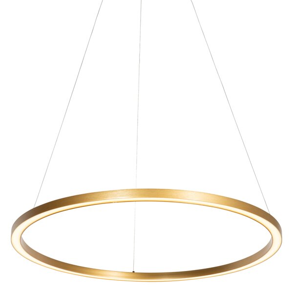 Zlata viseča svetilka 80 cm, vključno z LED, 3-stopenjsko zatemnitvijo - Girello