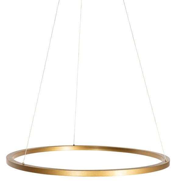 Zlata viseča svetilka 80 cm, vključno z LED, 3-stopenjsko zatemnitvijo - Girello