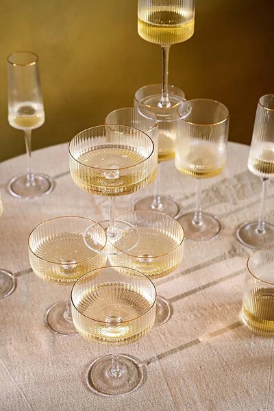 Vtwonen Kozarec za vino vtwonen Gold Rim 400 ml