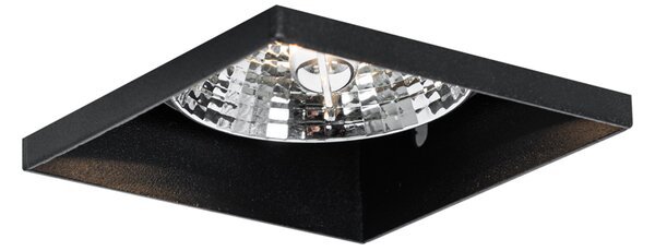 Komplet 6 črnih vgradnih reflektorjev GU10 70 mm brez okvirja - Oneon