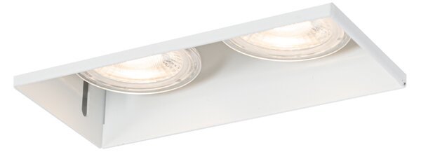 Komplet 6 vgradnih reflektorjev belih GU10 50 mm 2-lučni brez okvirja - Oneon