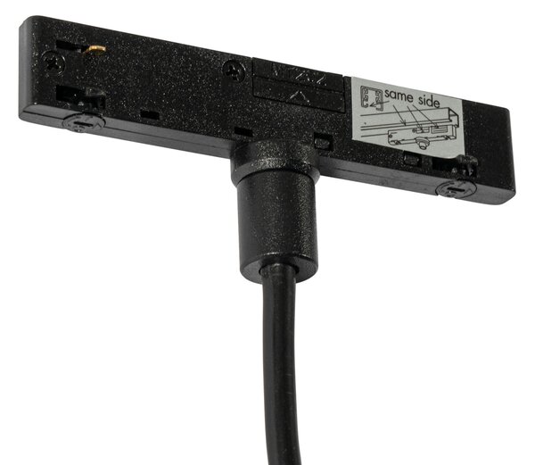 Moderna črna viseča svetilka za enofazni tirni sistem - Slimline Keno