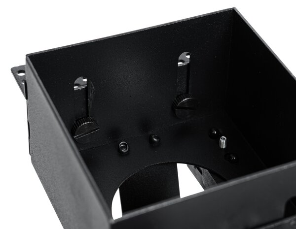 Komplet 6 črnih vgradnih reflektorjev GU10 70 mm brez okvirja - Oneon