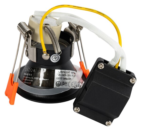 Komplet 6 črnih vgradnih reflektorjev GU10 35 mm IP44 - Dept