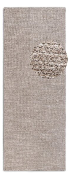 Bež ročno tkan tekač iz mešanice volne 80x200 cm Pradesh Linen White – Elle Decoration