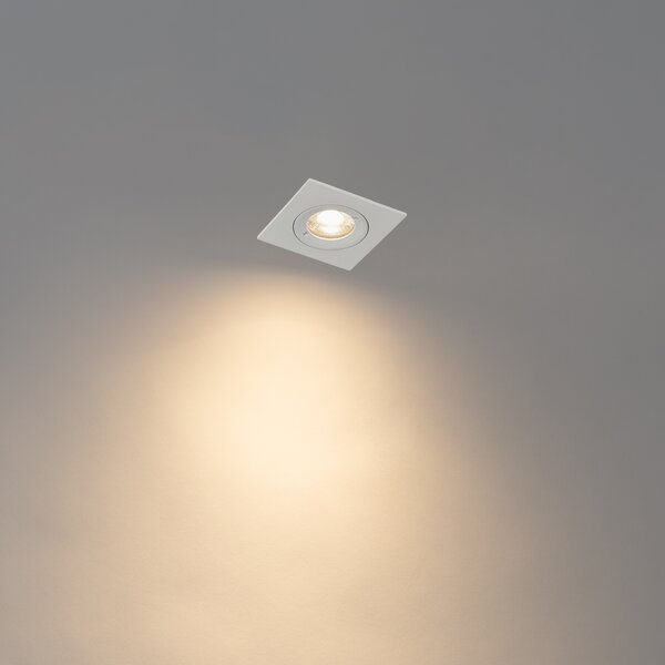 Komplet 6 vgradnih reflektorjev belih kvadratnih GU10 50 mm IP44 - Xena
