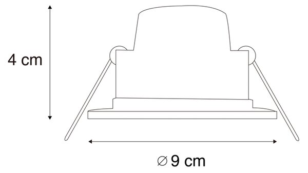 Komplet 12 vgradnih reflektorjev belih, vključno z zatemnitveno LED 7W IP65 - Blanca