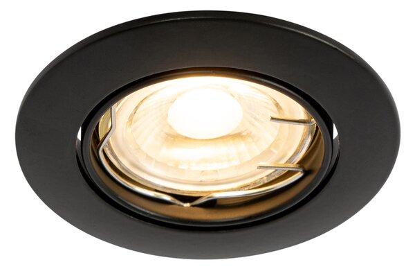 Komplet 6 črnih vgradnih reflektorjev GU10 35 mm - Edu