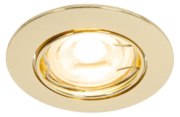 Komplet 12 vgradnih reflektorjev medenina GU10 35 mm - Edu