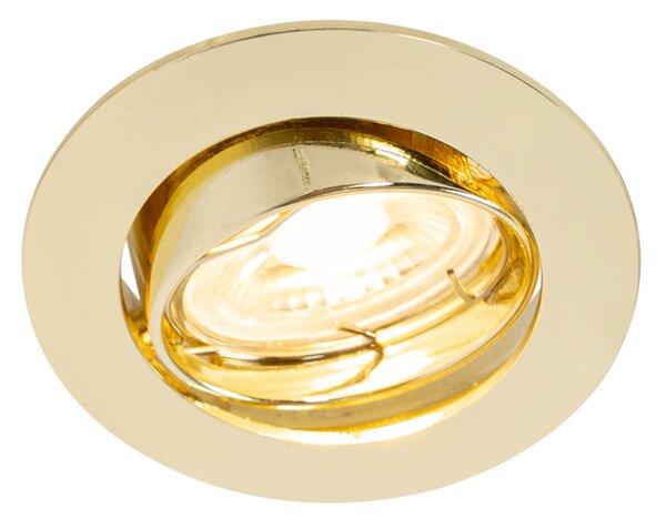 Komplet 12 vgradnih reflektorjev medenina GU10 35 mm - Edu