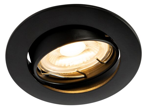 Komplet 6 črnih vgradnih reflektorjev GU10 35 mm - Edu