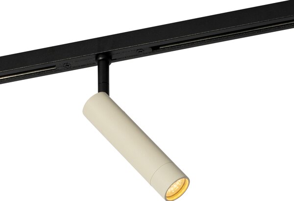Moderni reflektor bež s črnim za enofazni tirni sistem - Slimline Uzzy