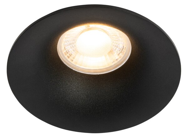 Komplet 12 vgradnih reflektorjev črnih GU10 50 mm - Gijs
