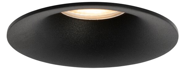 Komplet 12 vgradnih reflektorjev črnih GU10 50 mm - Gijs