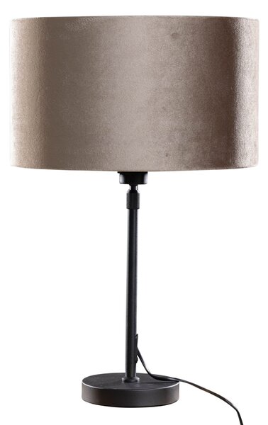 Namizna svetilka črna z zatemnilnim senčilom taupe 35 cm - Parte