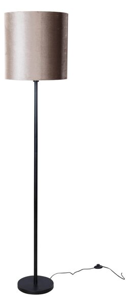Stoječa svetilka črna z taupe žametnim odtenkom 50 cm - Simplo