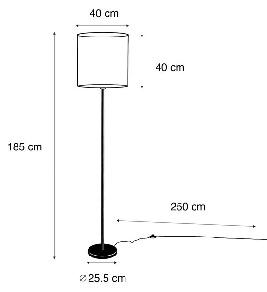 Stoječa svetilka medenina z žametnim odtenkom zelena 40 cm - Simplo