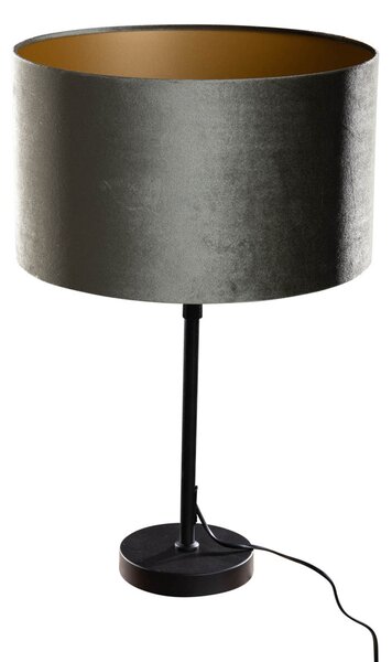 Namizna svetilka črna z zelenim žametnim odtenkom 35 cm - Parte
