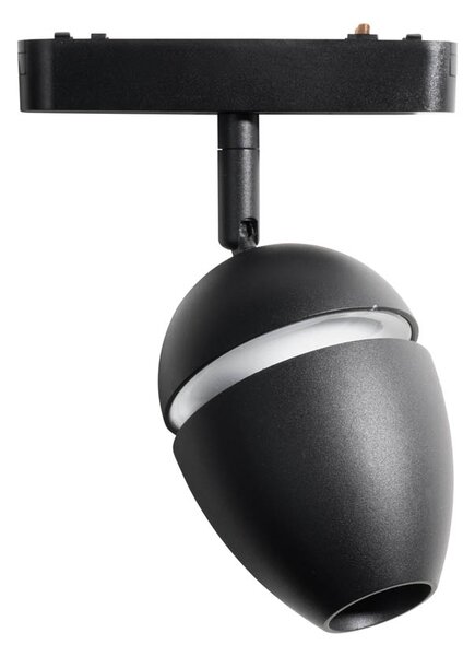 Moderni črni reflektor za enofazni tirni sistem vključno z LED - Magnetic Eggy