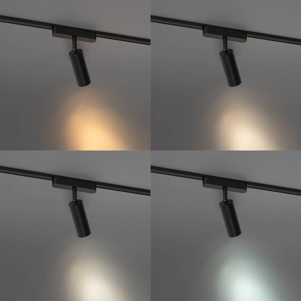 Moderni črni reflektor za enofazni tirni sistem 4,5 W 3000 K - Magnetic Samson
