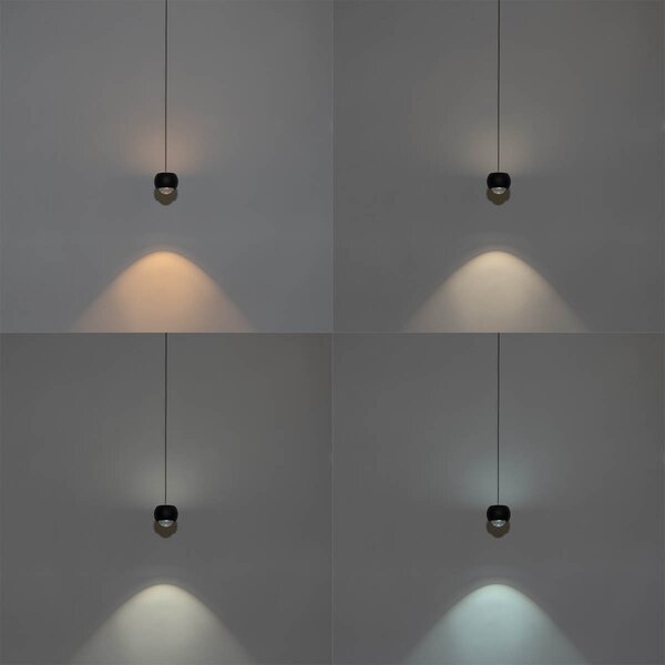 Moderna črna viseča svetilka za enofazni tirni sistem, vključno z LED - Magnetic Lance