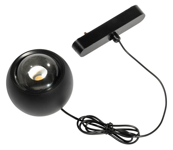 Moderna črna viseča svetilka za enofazni tirni sistem, vključno z LED - Magnetic Lance