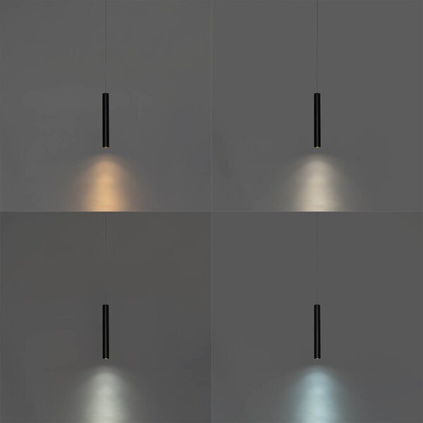Moderna črna viseča svetilka za enofazni tirni sistem 4,5 W 3000 K - Magnetic Cassie