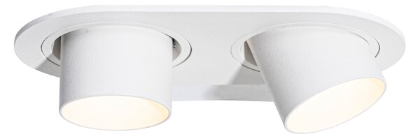 Komplet 6 vgradnih reflektorjev bel GU10 35 mm nagibni 2-lučni - Installa