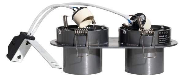 Komplet 6 vgradnih reflektorjev Gunmetal GU10 50mm 2-Lights - Installa