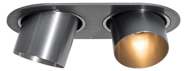 Komplet 6 vgradnih reflektorjev Gunmetal GU10 50mm 2-Lights - Installa