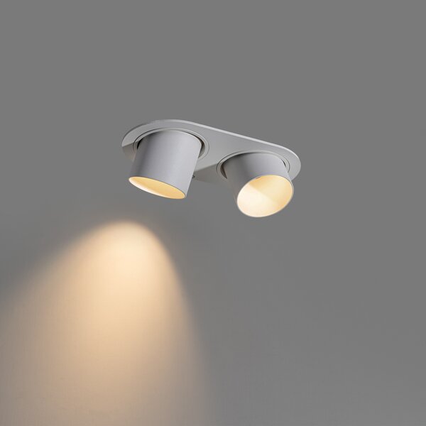 Okrogel vgradni reflektor beli GU10 50 mm 2-lučni - Installa